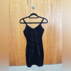 Black velvet dress